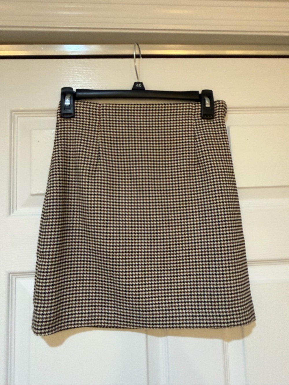 H&M Houndstooth A-Line Skirt - Black & Cream